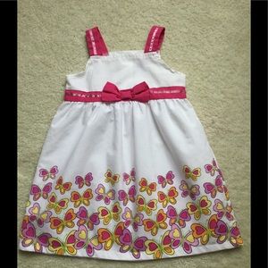 Girls 3T pink & yellow butterfly dress